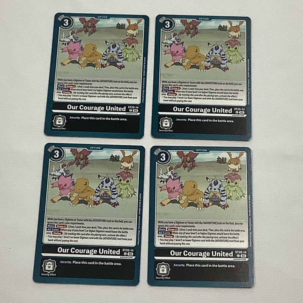 Our Courage United Card Set of Count 4 Cards